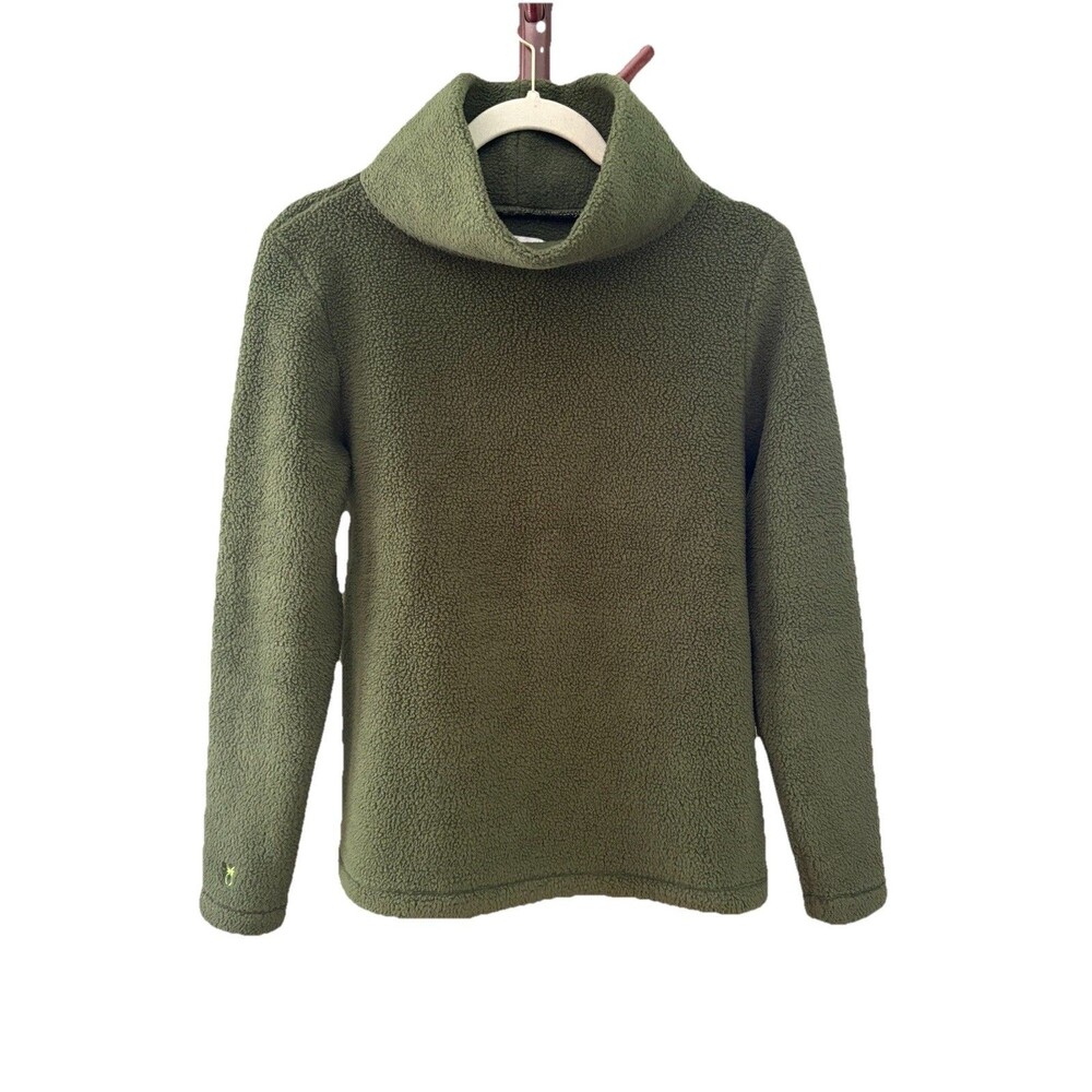 Dudley Stephens Green Pullover Turtleneck Fleece Sweater